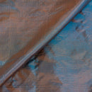 Sky Blue To Rust Two Tone Pure Silk Fabric