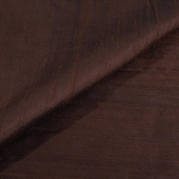 Coffee Brown Colour 95gm Pure Handloom Raw Silk Fabric