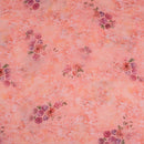 Peach Pink Colour Floral Print Cotton Mal Fabric