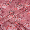 Dusty Pink Colour Floral Print Cotton Mal Fabric