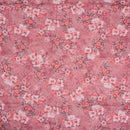 Dusty Pink Colour Floral Print Cotton Mal Fabric