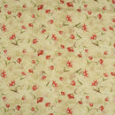 Cream Yellow Colour Floral Print Cotton Mal Fabric
