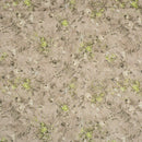 Beige Brown Colour Floral Print Cotton Mal Fabric