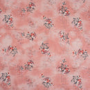 Pastel Pink  Colour Floral Print Cotton Mal Fabric
