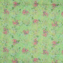 Light Green  Colour Floral Print Cotton Mal Fabric