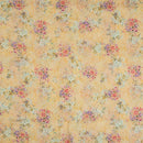 Off White Colour Floral Print Cotton Mal Fabric