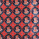 Navy Blue Colour Digital Patan Patola Print Gaji Fabric