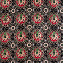 Black Colour Digital Patan Patola Print Gaji Fabric