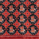 Navy Blue Colour Digital Patan Patola Print Gaji Fabric