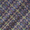 Dark Blue Colour Digital Patan Patola Print Gaji fabric