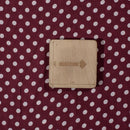 Dark Maroon Colour Polka Dots Print Poly Crepe Fabric