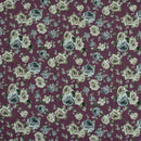 Mauve Colour Floral Digital Print Poly Crepe Fabric