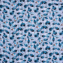 Off White Colour Floral Digital Print Poly Crepe Fabric