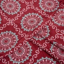 Maroon Colour Floral Digital Print Poly Crepe Fabric