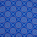 Blue Colour Floral Digital Print Poly Crepe Fabric