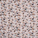 Off White Colour Floral Digital Print Poly Crepe Fabric