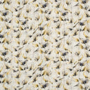 Off White Colour Floral Digital Print Poly Crepe Fabric