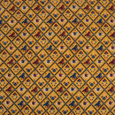 Mustard Yellow  colour Patola Design Mughal Kalamkari Print Cotton Fabric