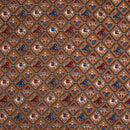 Brown Colour Patola inspired Print Cotton Fabric