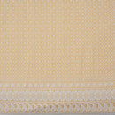 Cream Yellow Colour Thread Work With Daman Border Chikankari Cotton Fabric