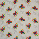 Smoke Colour Digital Geometric Print Flowy Fiona Polyester Fabric