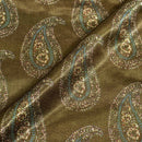 Bronze Mist Colour Digital Patola Print Gaji Fabric