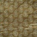 Bronze Mist Colour Digital Patola Print Gaji Fabric