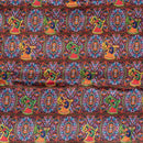 Multi Colour Digital Ethnic Print Gaji Fabric