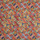 Multi Colour Digital Print  Slub Tussar Feel Poly Fabric