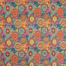 Multi Colour Digital Print  Slub Tussar Feel Poly Fabric