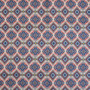 Off White Colour Digital Print Poly Slub Tussar Feel Fabric