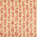Beige Colour Digital Print Poly Slub Tussar Feel Fabric