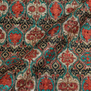 Multi Colour Digital Print Schiffli Cut Work Poly Tussar Feel Fabric