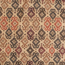 Off White Colour Digital Print Schiffli Cut Work Poly Tussar Feel Fabric