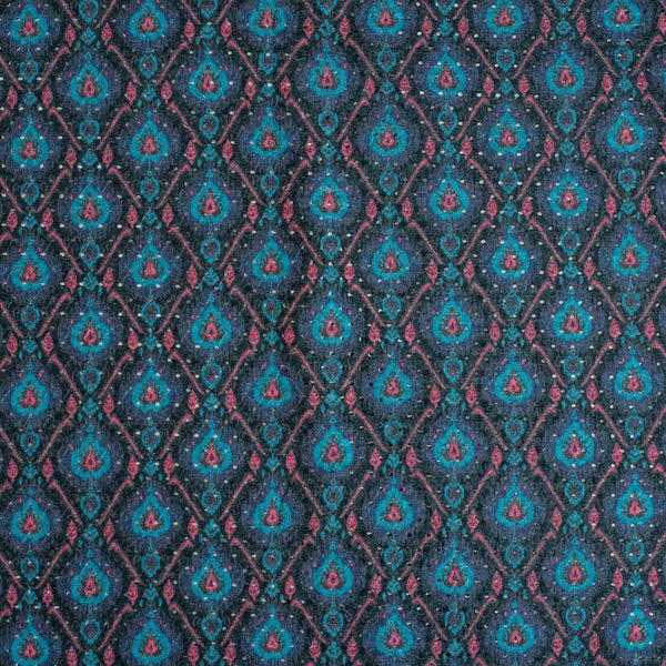 Grey Black Colour Digital Print Schiffli Cut Work Poly Tussar Feel Fabric