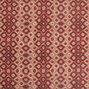 Brown Colour Digital Print Schiffli Cut Work Poly Tussar Feel Fabric