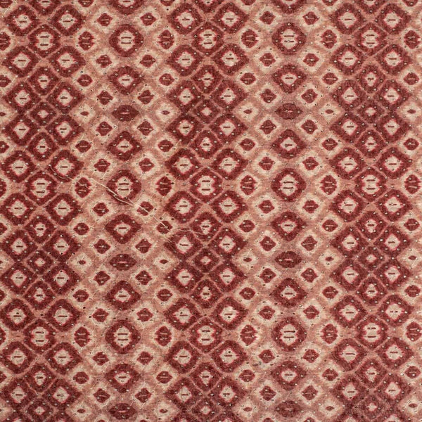Brown Colour Digital Print Schiffli Cut Work Poly Tussar Feel Fabric