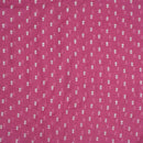 Magenta Colour Machine Work Small Floral Butti Cotton Linen Fabric