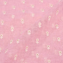 Petal Pink Colour Machine Work Small Floral Butti Cotton Linen Fabric