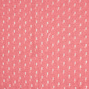 Carrot Pink Colour Machine Work Small Floral Butti Cotton Linen Fabric