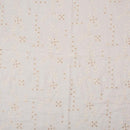 Dyeable Off White Colour Thread Embroidered Cotton Fabric