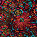 Plum Colour Multi Thread Work Embroidered Georgette Fabric