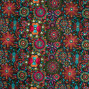 Green Colour Multi Thread Work Embroidered Georgette Fabric