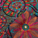 Grey Colour Multi Thread Work Embroidered Georgette Fabric