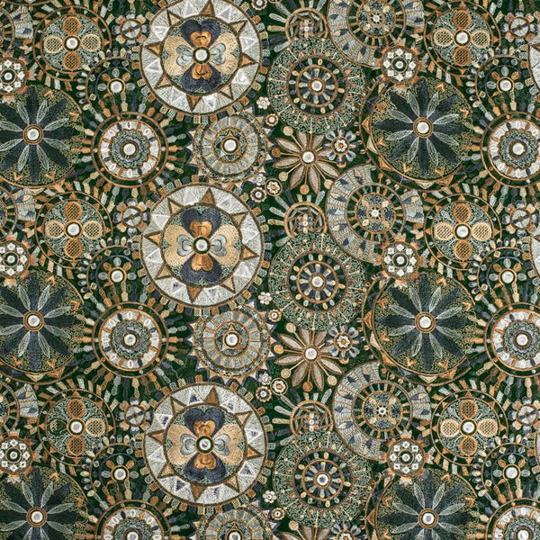 Green Colour Thread Work Embroidered Georgette Fabric