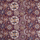 Purple Colour Thread Work Embroidered Georgette Fabric