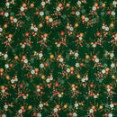 Green Colour Tikki and Thread Work Embroidered Georgette Fabric