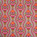Off White Colour Multi Thread Embroidered Georgette Fabric