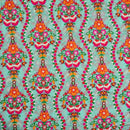 Pista Green Colour Multi Thread Work Embroidered Georgette Fabric