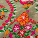 Laurel Colour Multi Thread Work Embroidered Georgette Fabric